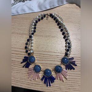 Blue and pink necklace